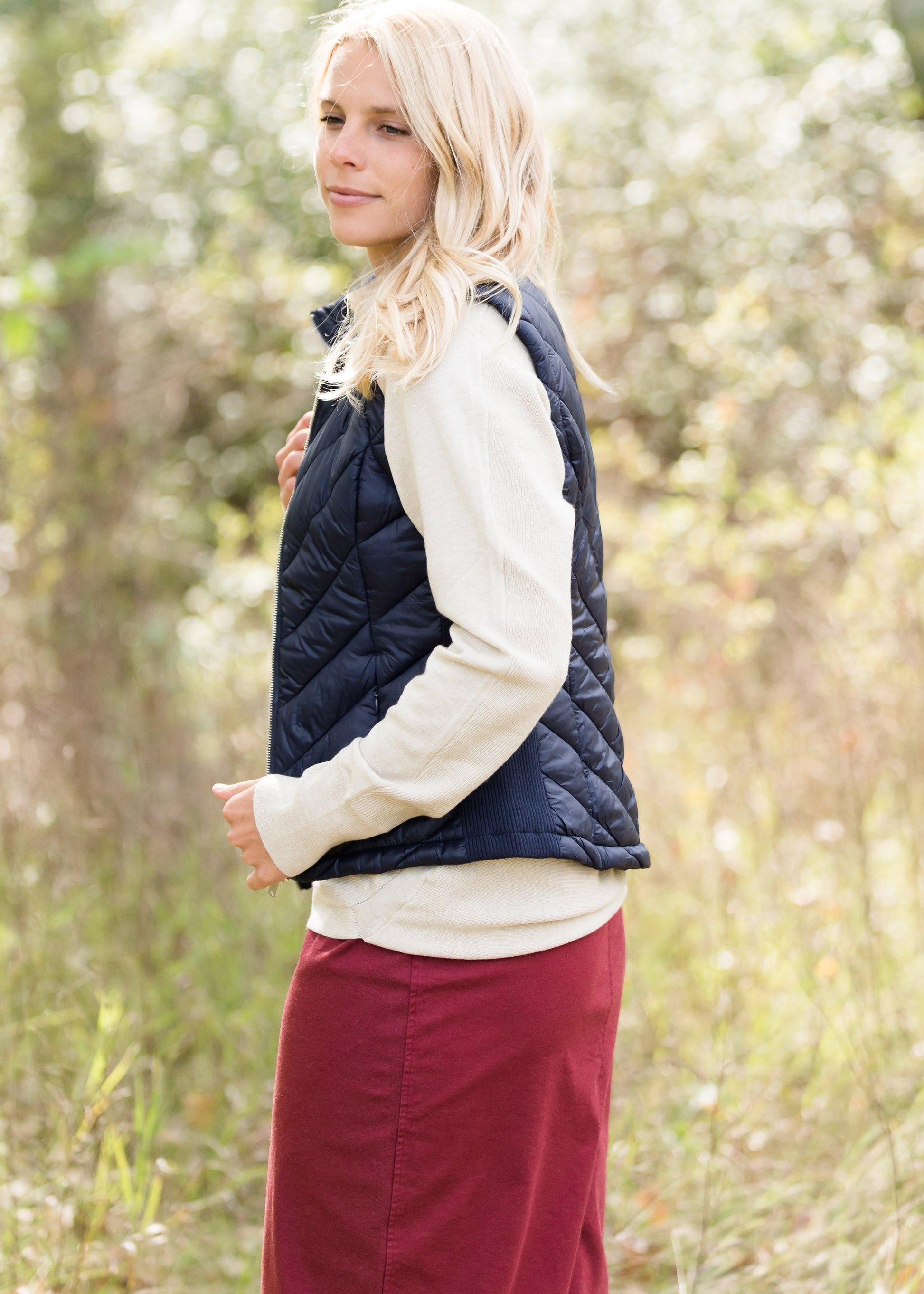 Lightweight Zip Up Puffer Vest - FINAL SALE Tops