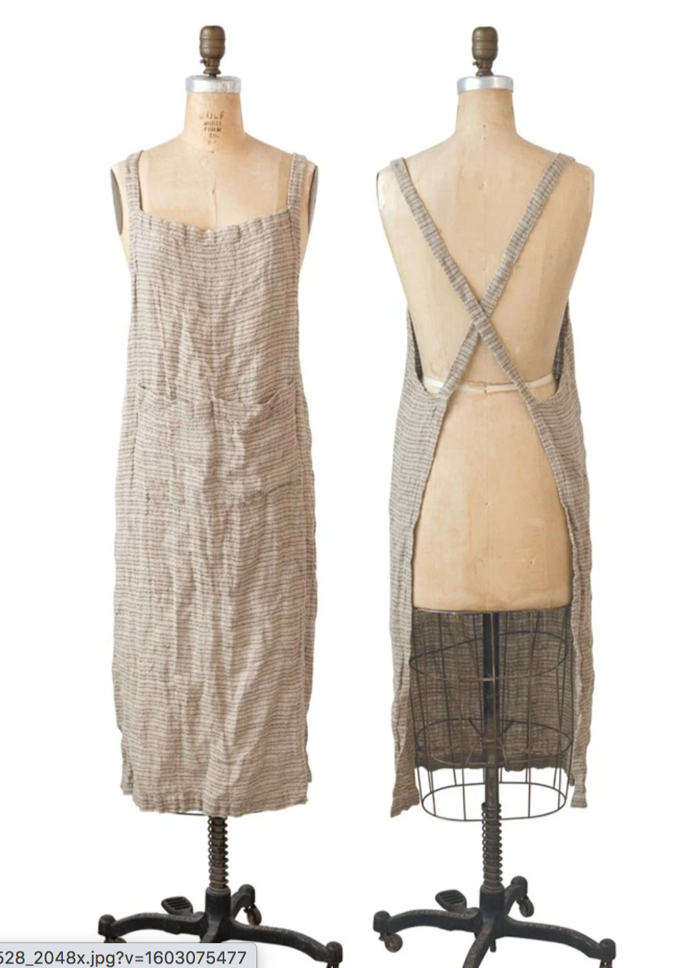 Linen Back Tie Apron - Final Sale Home & Lifestyle