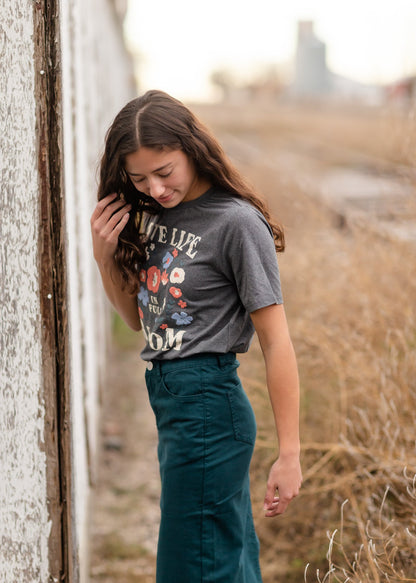 Live Life in Full Bloom Floral Graphic Tee Tops Polagram + BaeVely