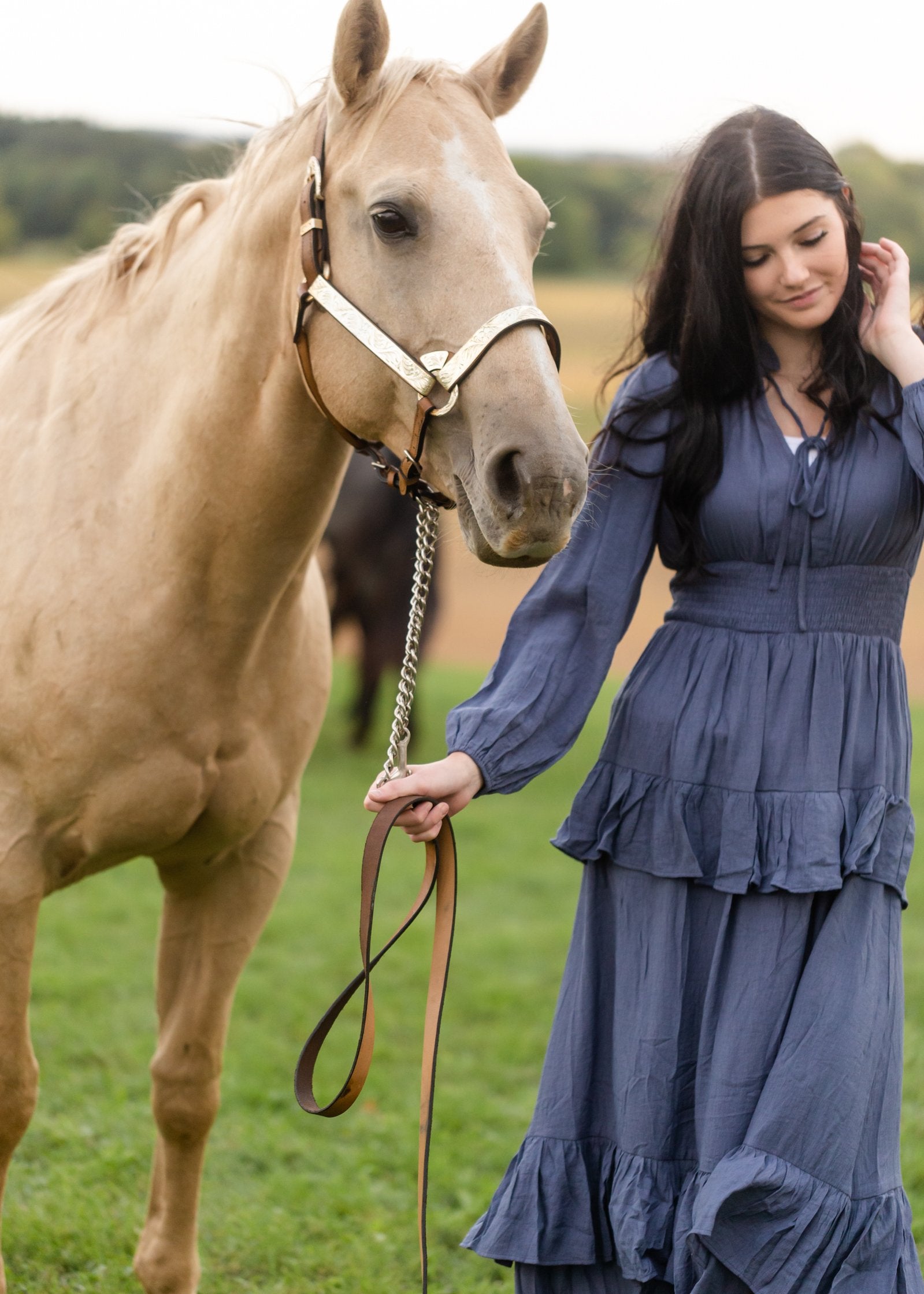 Long Sleeve Smocked Waist Tiered Maxi Dress Dresses Inherit