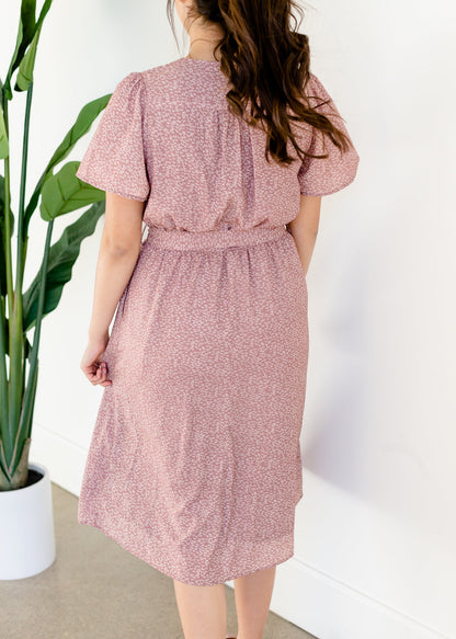 Mauve Smocked Yoke Midi Dress - FINAL SALE Dresses