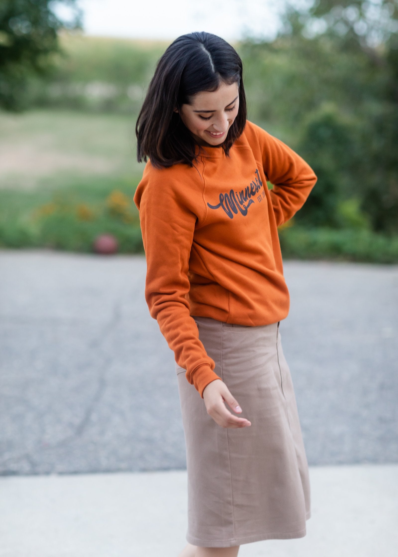 Minnesota Autumn Rust Crew Sweatshirt Tops Northern Print Co