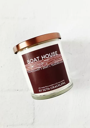 Minnesota Wooden Wick Soy Candle Gifts Sota Cracklers Boat House