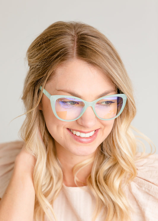 Mint Classic Frame Blue Light Glasses Accessories