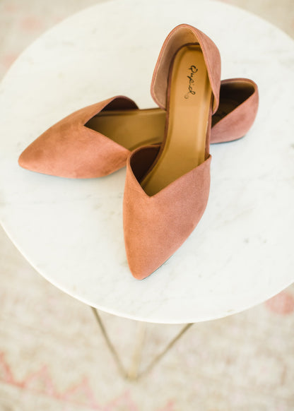 Mocha Suede Pointed Slip On - FINAL SALE Shoes