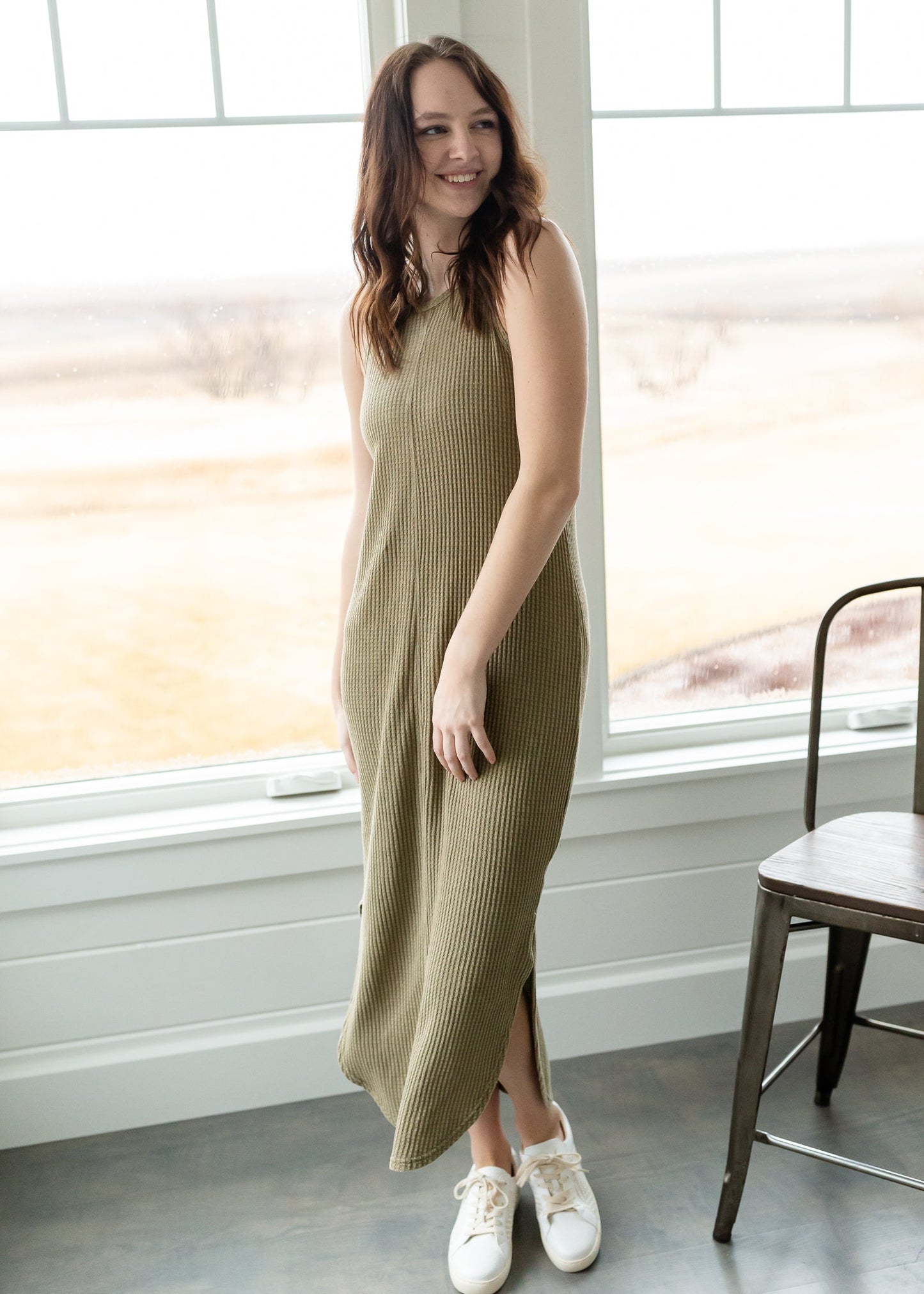 Moss Waffle Knit Maxi Dress - FINAL SALE Dresses