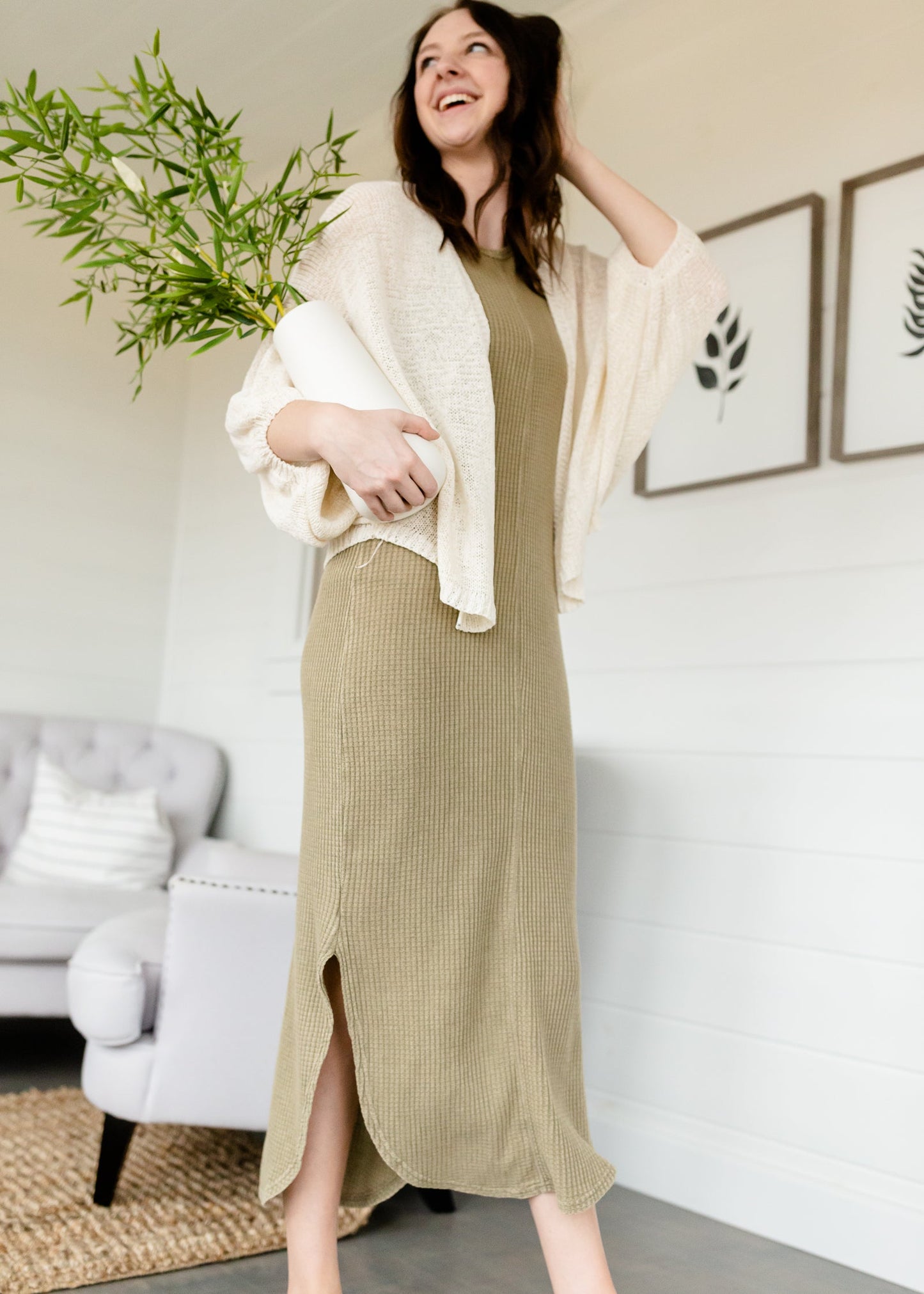 Moss Waffle Knit Maxi Dress - FINAL SALE Dresses