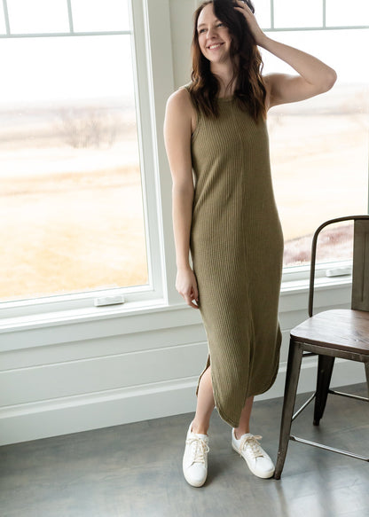 Moss Waffle Knit Maxi Dress - FINAL SALE Dresses