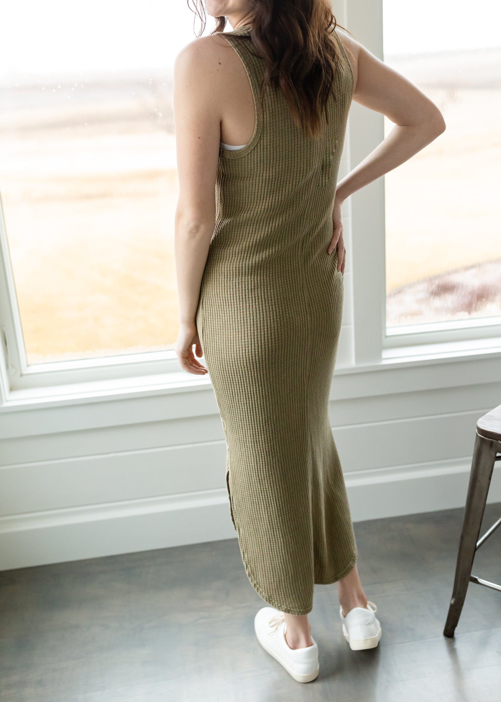 Moss Waffle Knit Maxi Dress - FINAL SALE Dresses