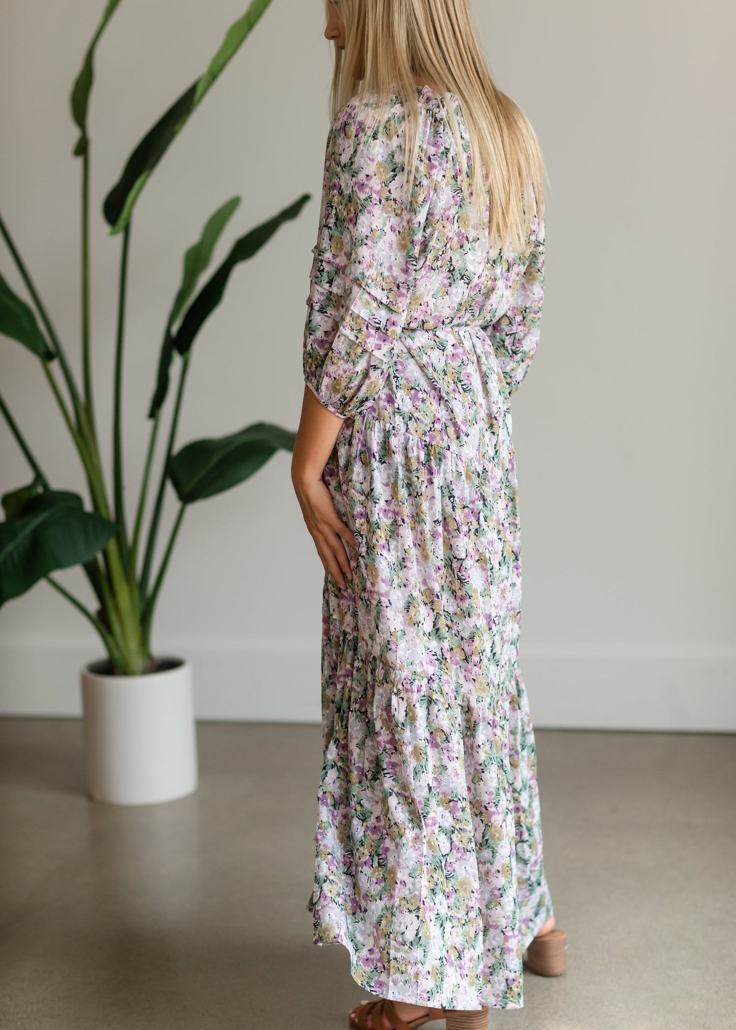 Multi Floral Tie Waist Maxi Dress - FINAL SALE Dresses