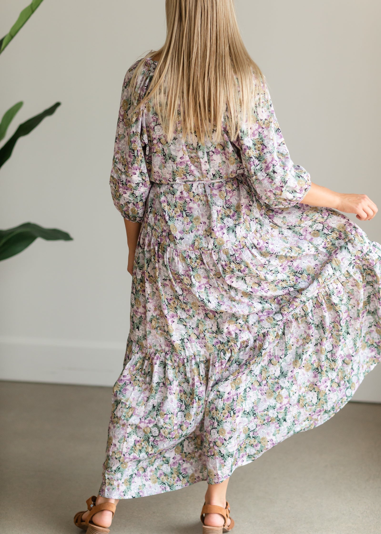 Multi Floral Tie Waist Maxi Dress - FINAL SALE Dresses