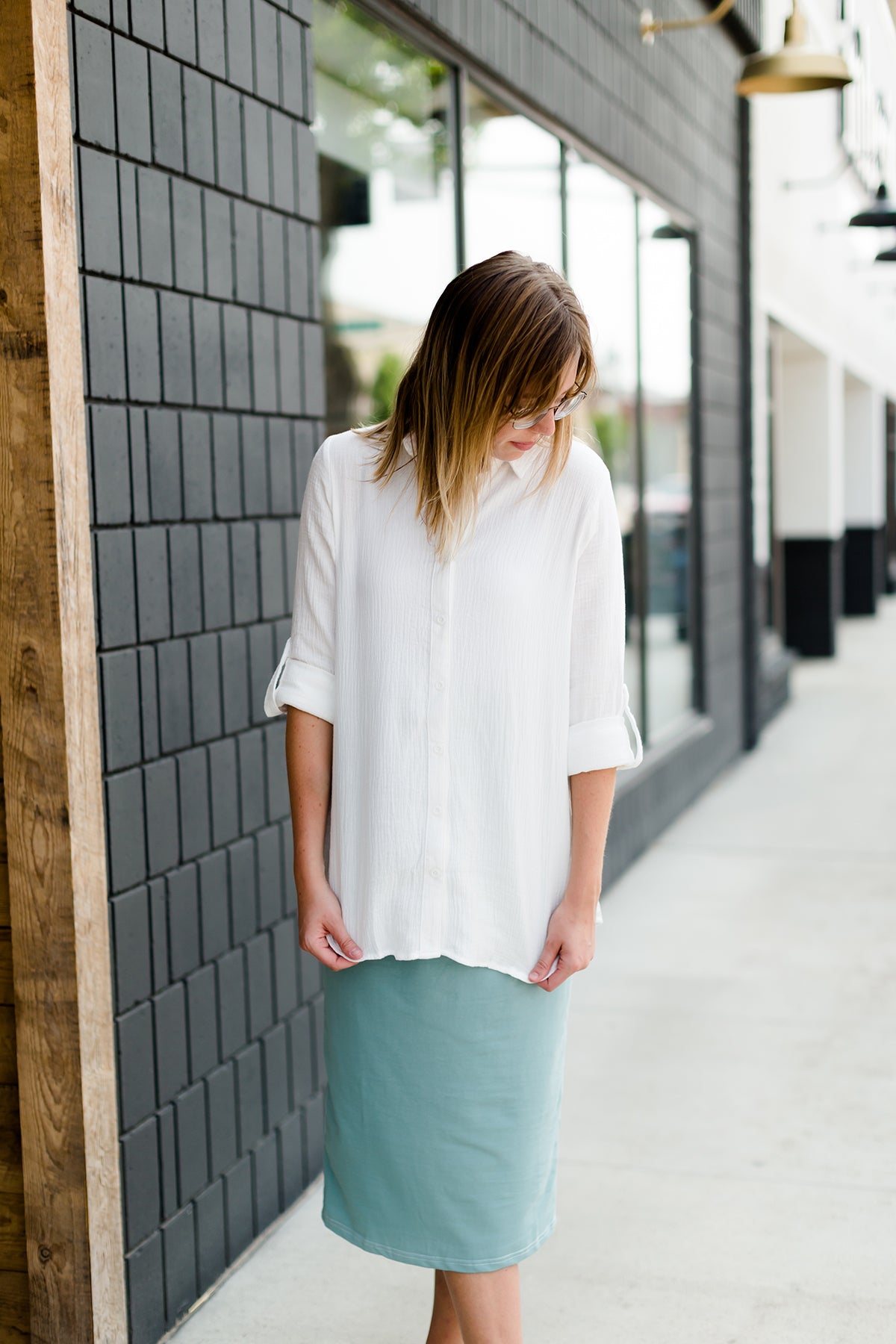 Button up 100% cotton ivory top