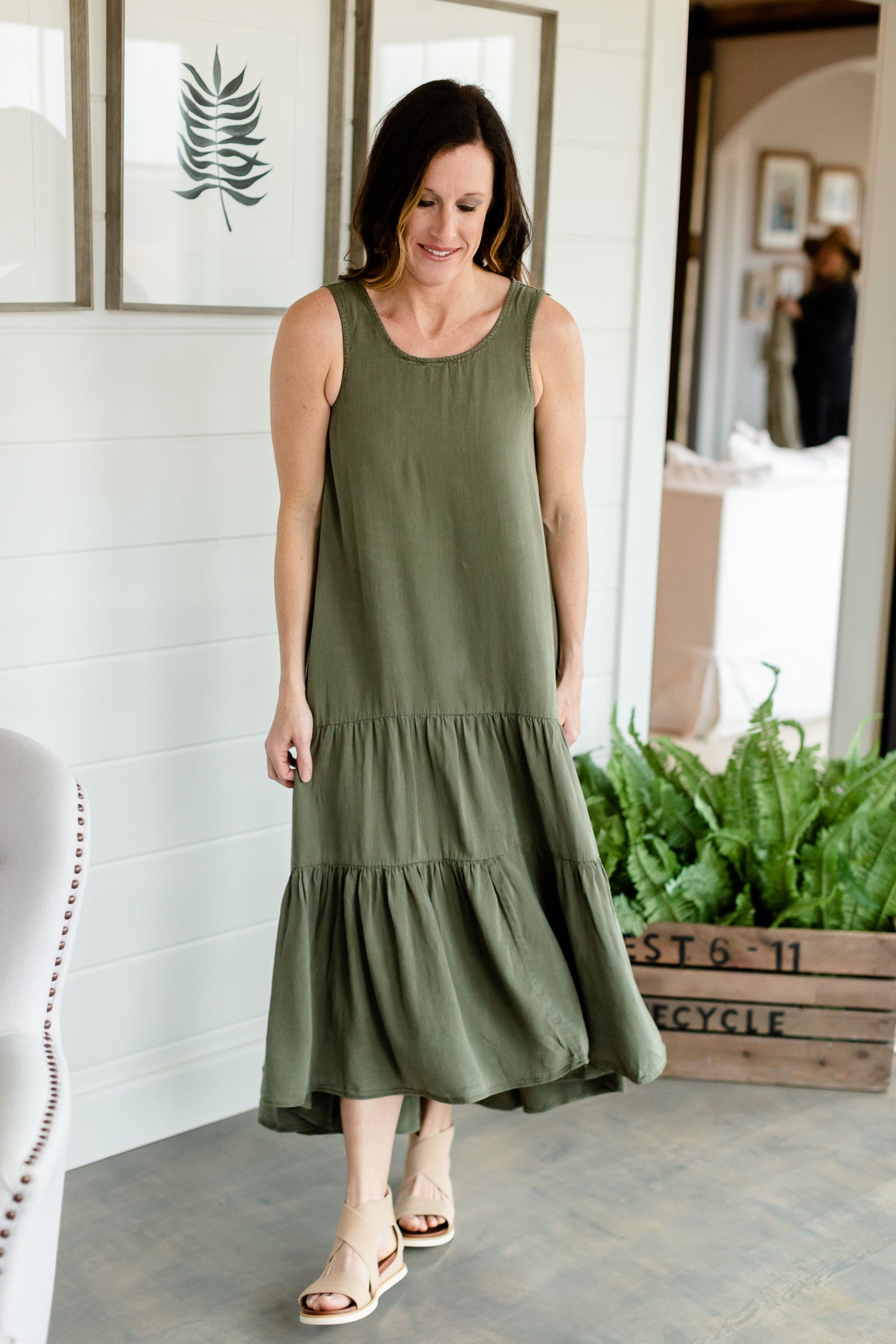 Olive Tiered Flowy Maxi Dress - FINAL SALE Dresses