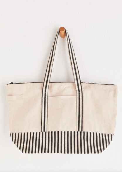 On the Go Stripe Natural Tote Accessories Z Supply