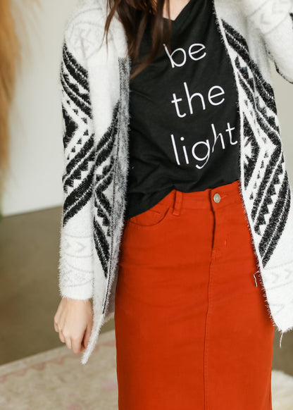 Open Front Aztec Cardigan - FINAL SALE Tops