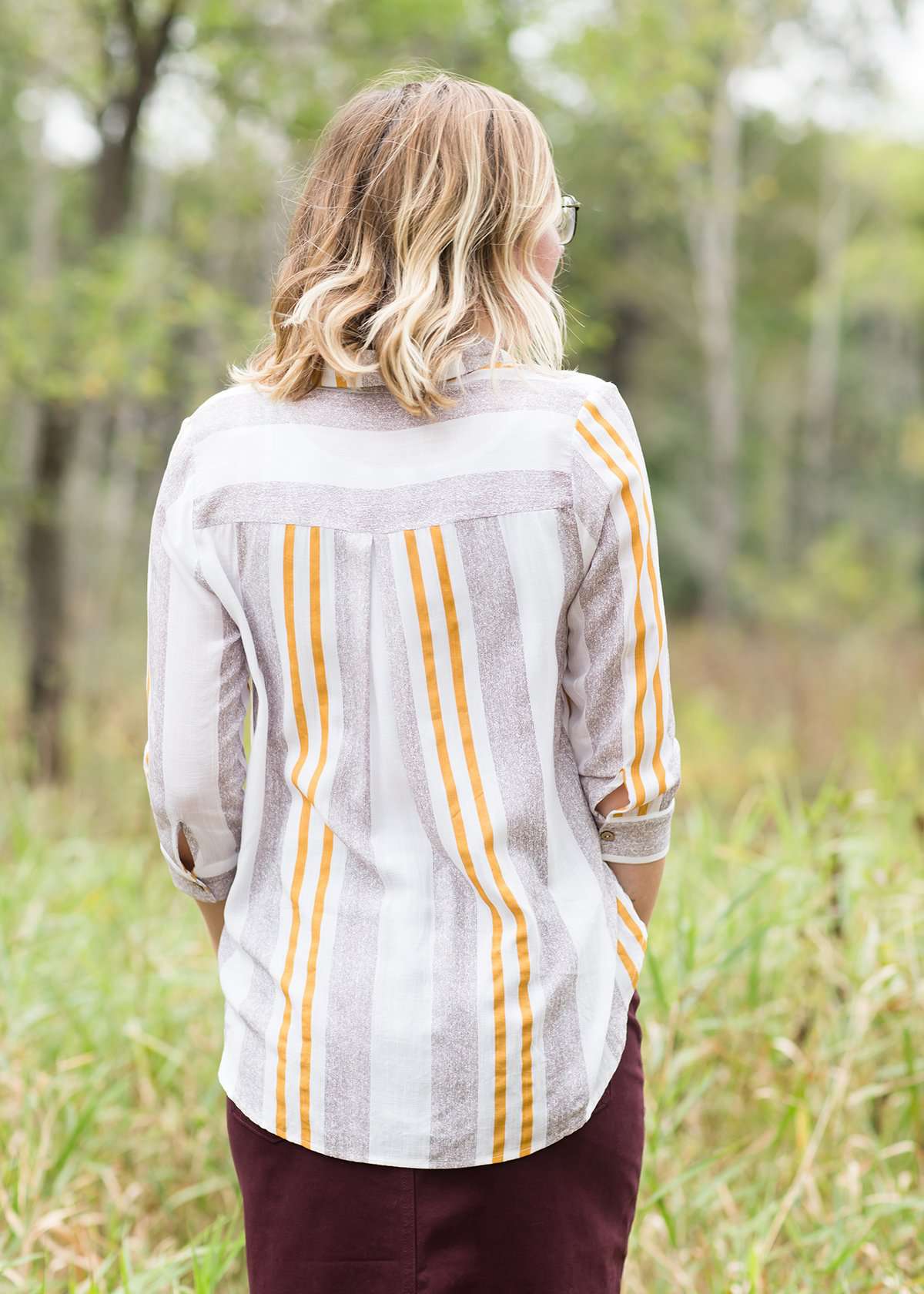 Oversize Stripe Blouse - FINAL SALE Tops