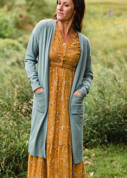 Pale Blue Soft + Classic Cardigan Tops