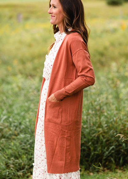 Pale Brick Soft + Classic Cardigan Tops