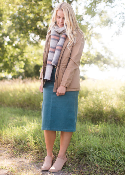 Pastel Plaid Orange Scarf