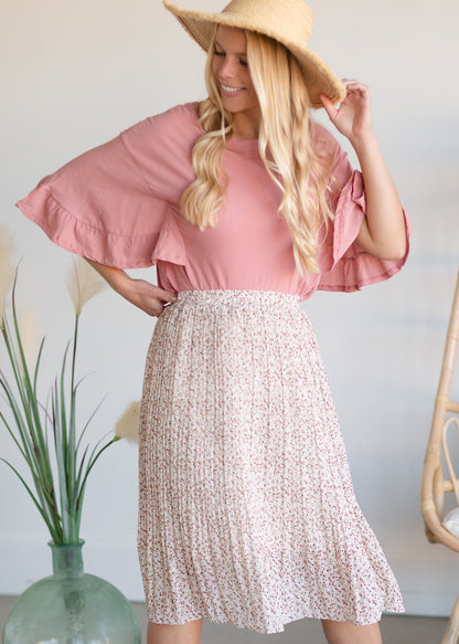 Pink Casual Ruffle Tee - FINAL SALE Tops