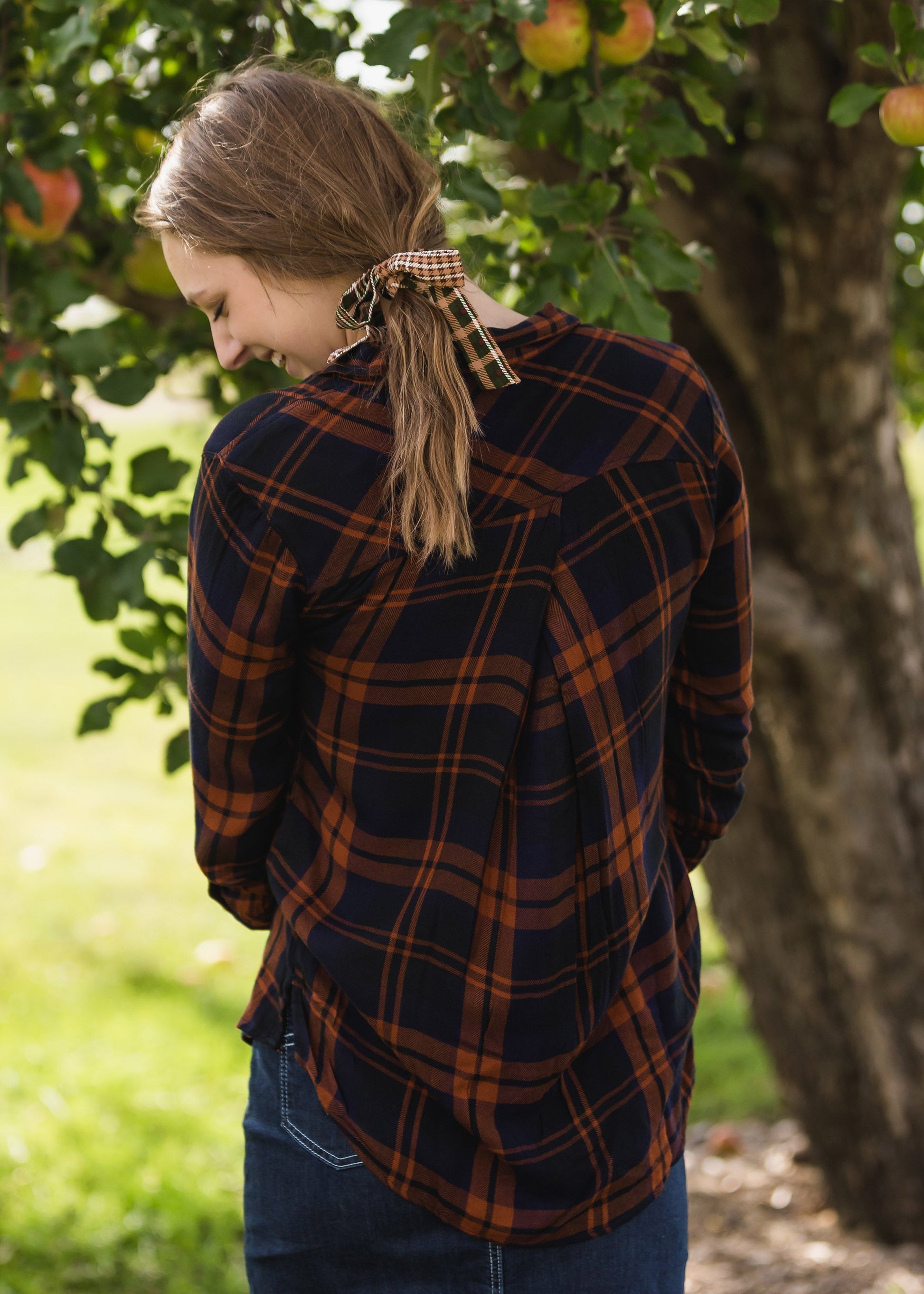 Plaid Button Up Flannel Top - FINAL SALE Tops