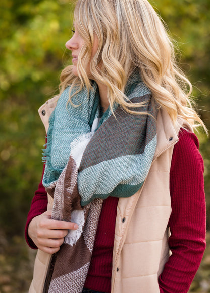 Plaid Fringe Blanket Scarf - FINAL SALE Accessories