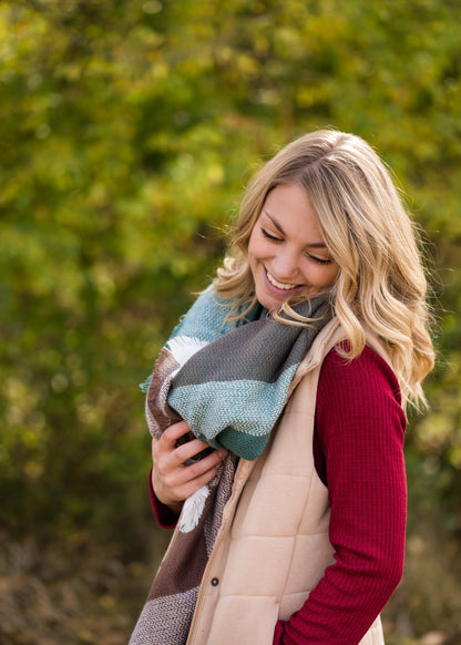 Plaid Fringe Blanket Scarf - FINAL SALE Accessories