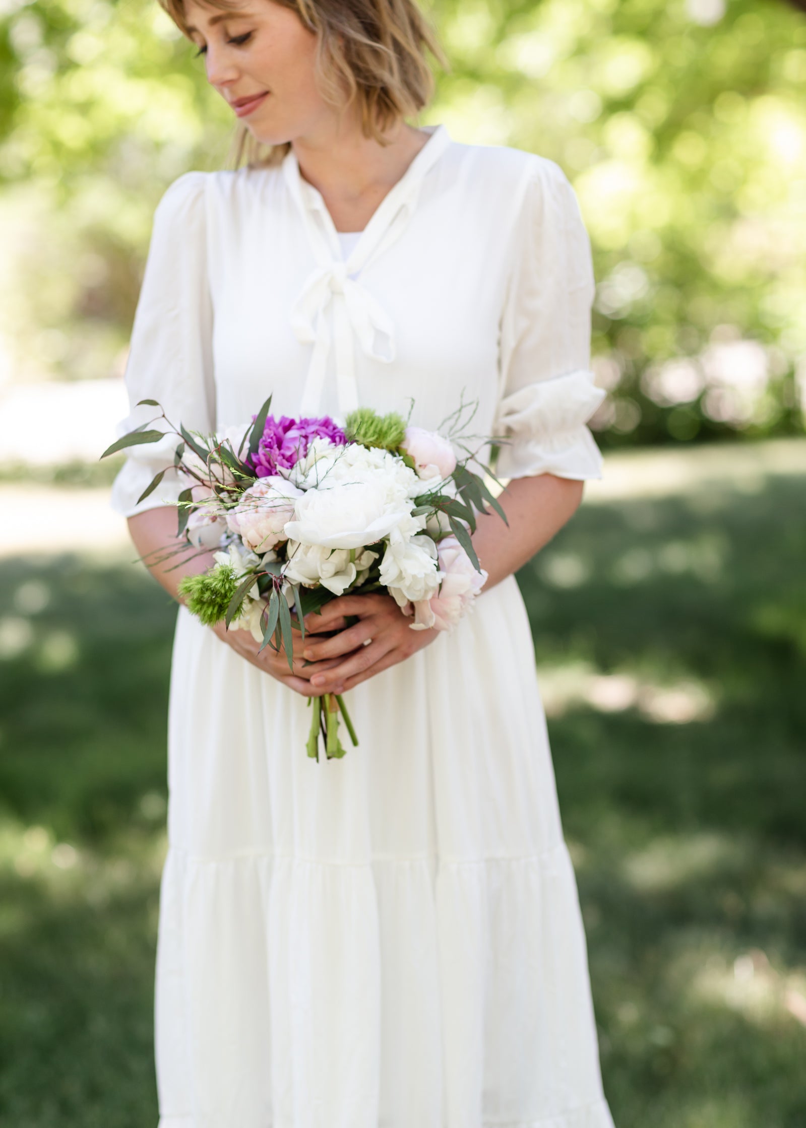 Pleated Ivory Tiered Maxi Dress - FINAL SALE Dresses