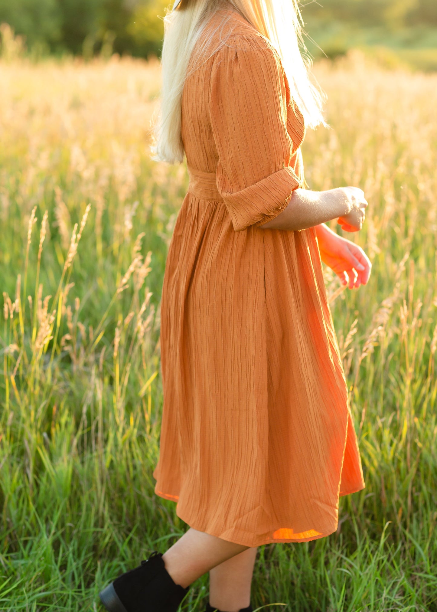 Pumpkin Spice Midi Dress - FINAL SALE Dresses