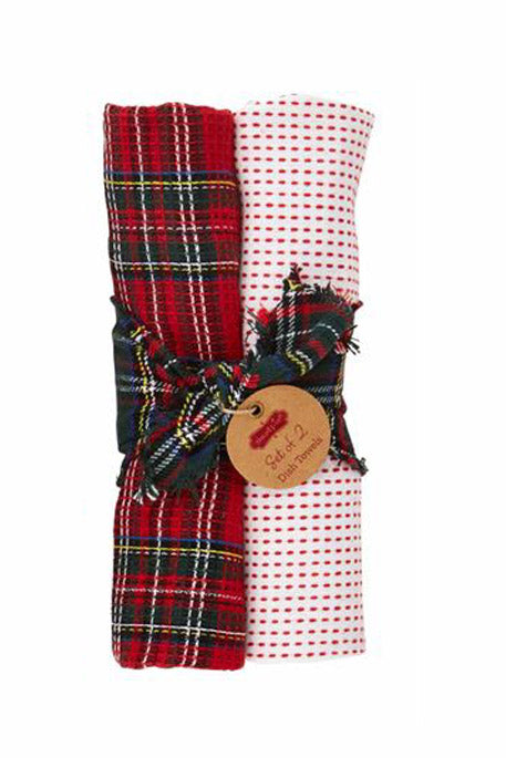 Red Plaid Waffle Towel Set - FINAL SALE Home & Lifestyle