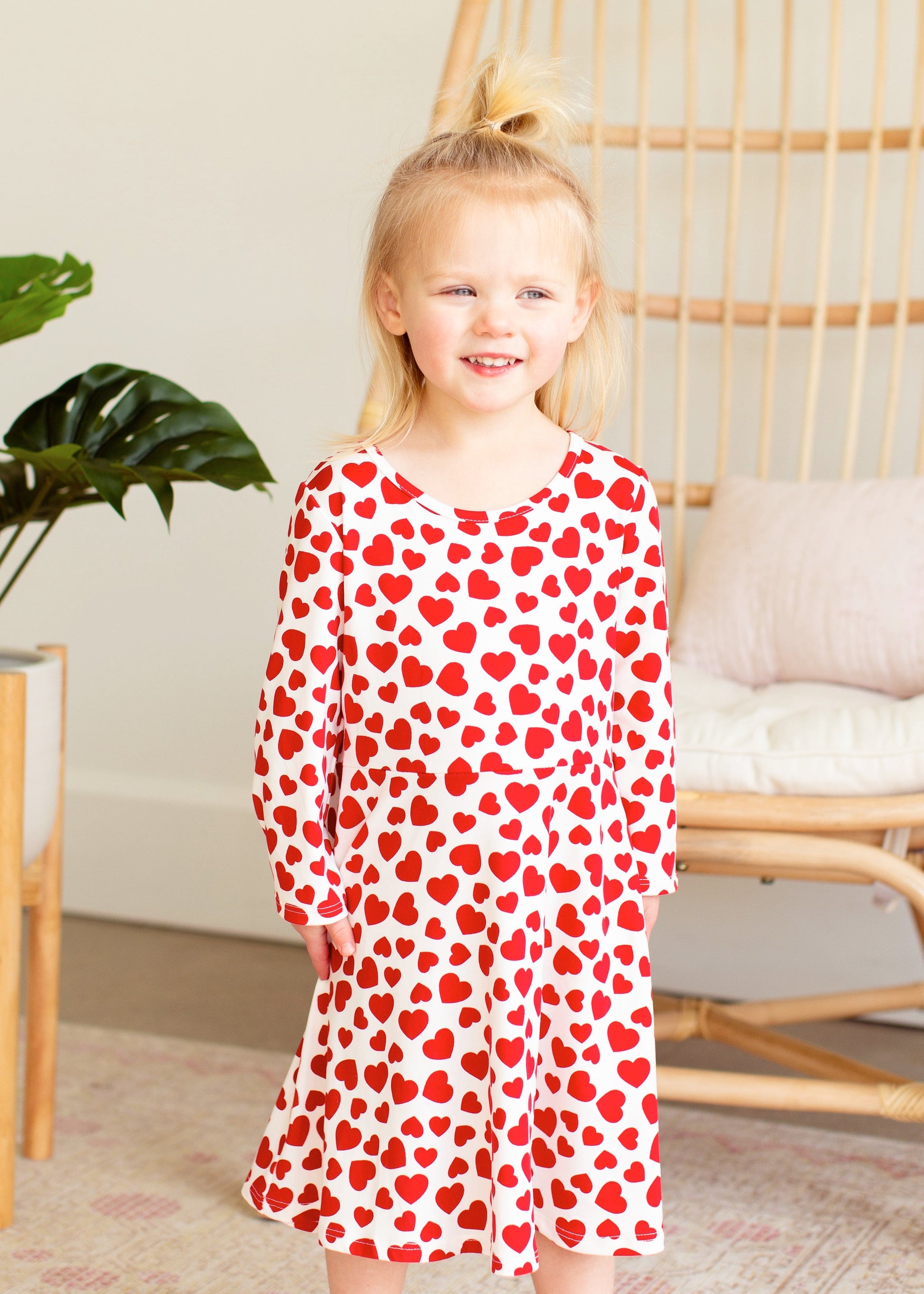 Red Sweet Heart Midi Dress - FINAL SALE Girls