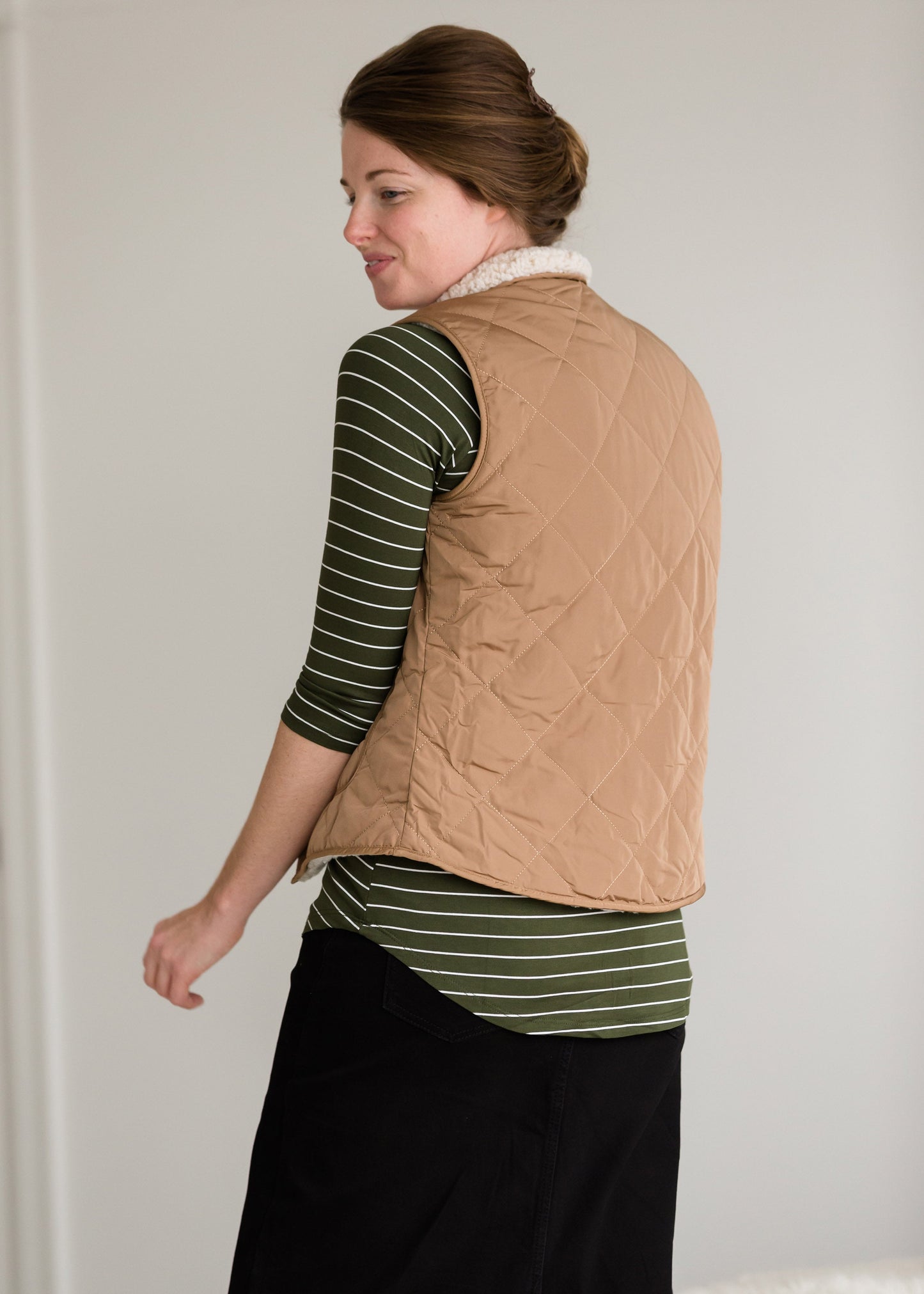 Reversible Sherpa Padded Vest - FINAL SALE Tops