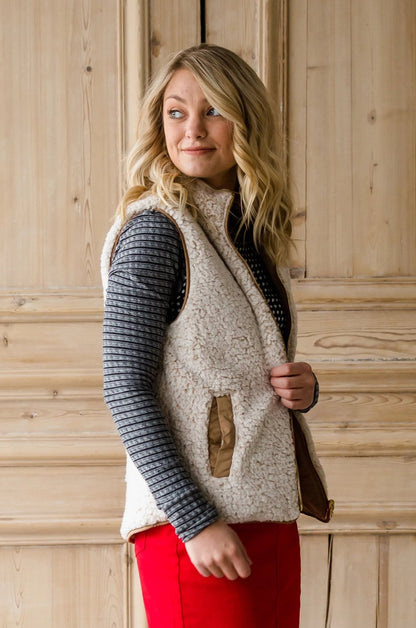 Reversible Sherpa Padded Vest - FINAL SALE Tops