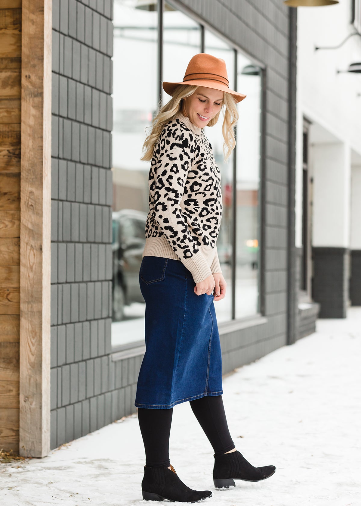 Ribbed Leopard Print Sweater - FINAL SALE Tops