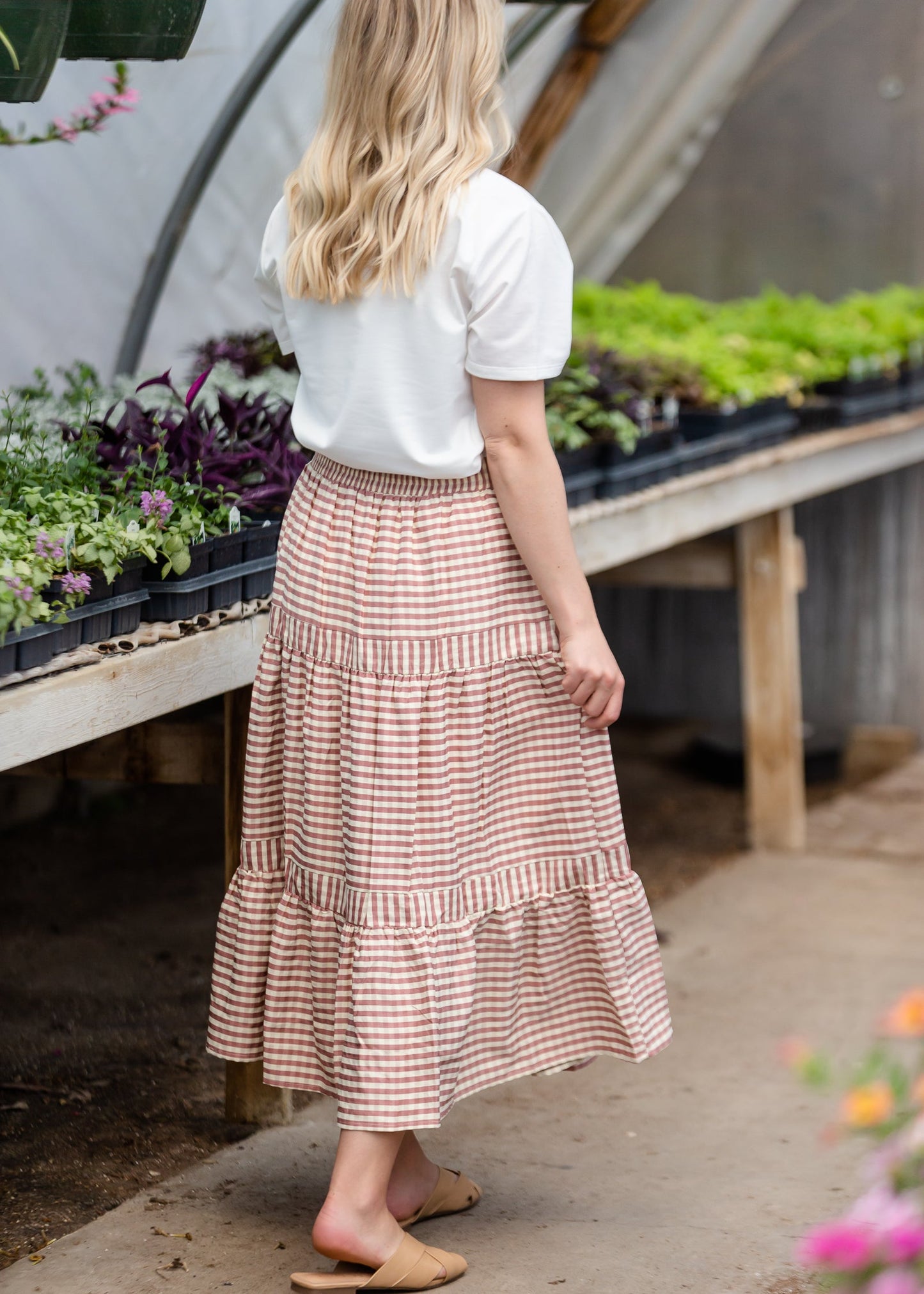 Rose Checkered Midi Skirt - FINAL SALE Skirts