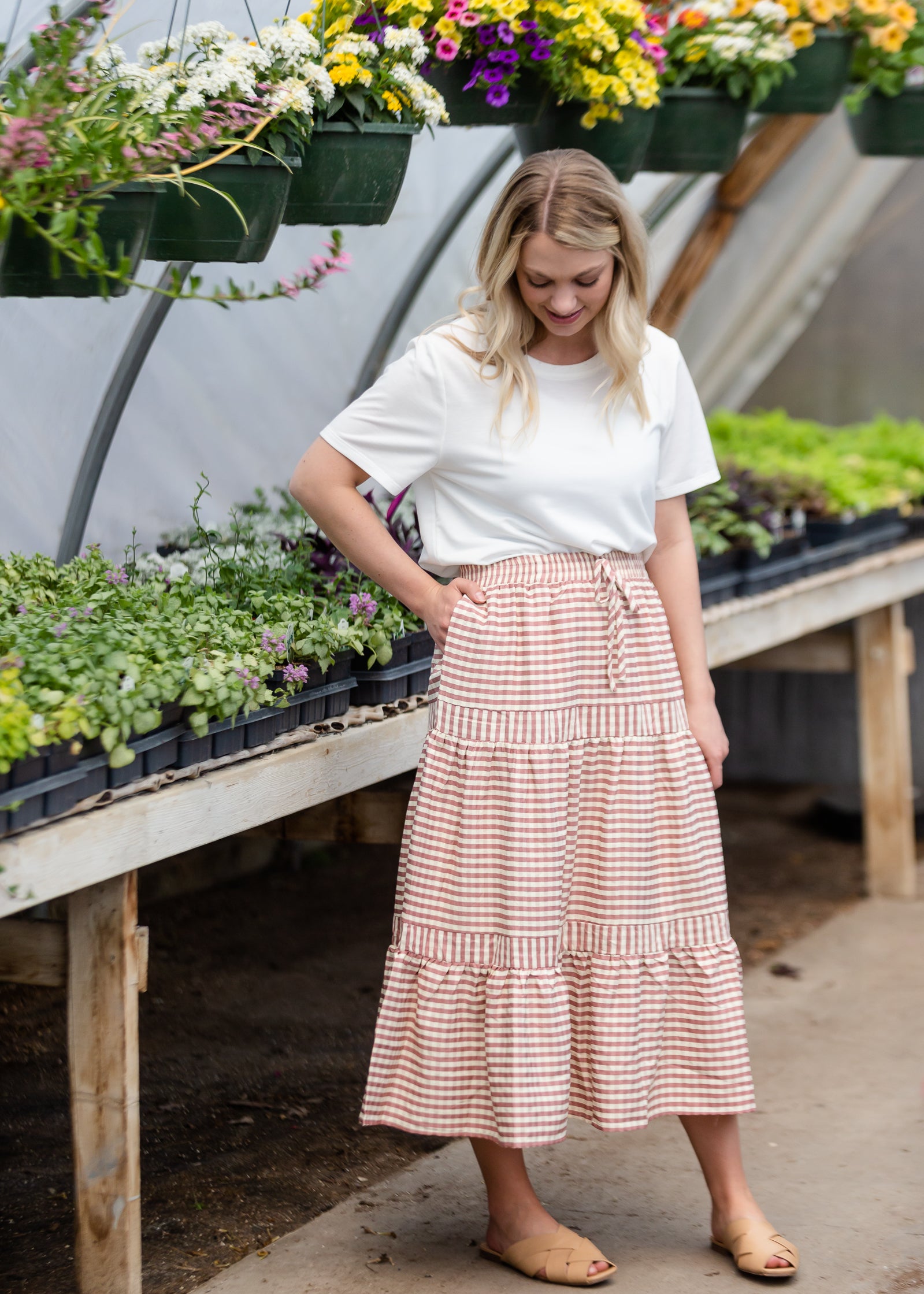 Rose Checkered Midi Skirt - FINAL SALE Skirts