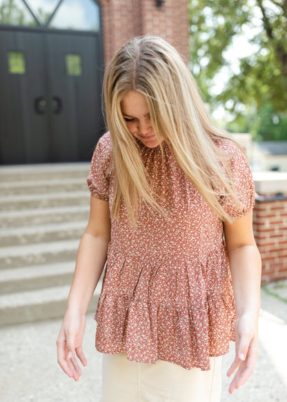 Sienna Ruffle Detail Tiered Top Tops Wishlist