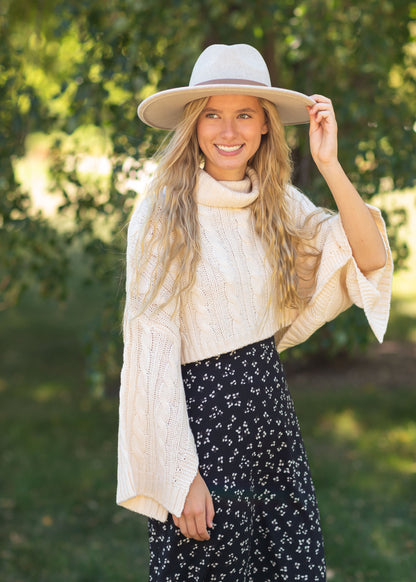 Sloan Knit Cream Short Sweater Top from BB Dakota by Steve Madden.