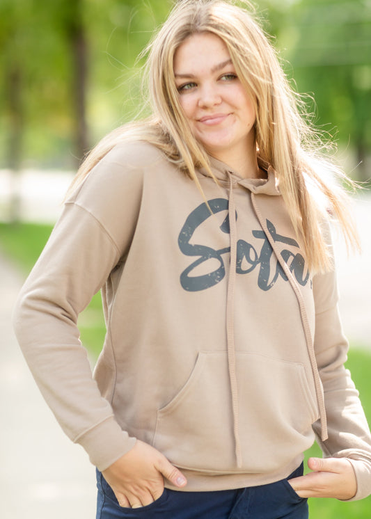 Sota' Khaki Maple Hoodie Tops Northern Print Co.