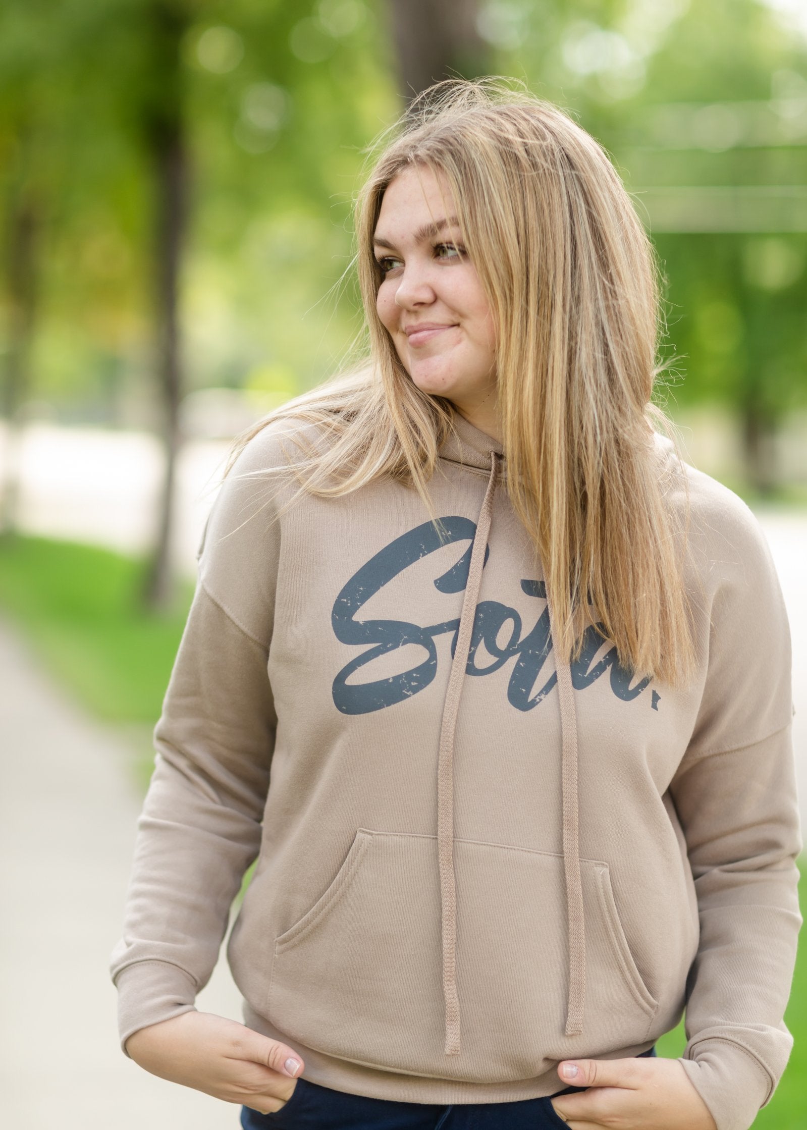 Sota' Khaki Maple Hoodie Tops Northern Print Co.