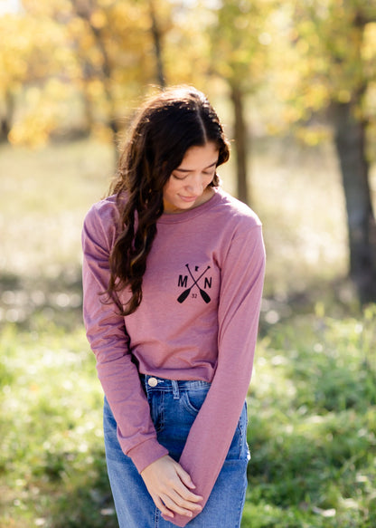 Sota' Mauve Crew Neck Long Sleeve Tee Tops Sota Clothing Co.