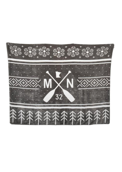 Sota' Sherpa Toboggan Blanket-FINAL SALE Home & Lifestyle Sota Clothing Gray