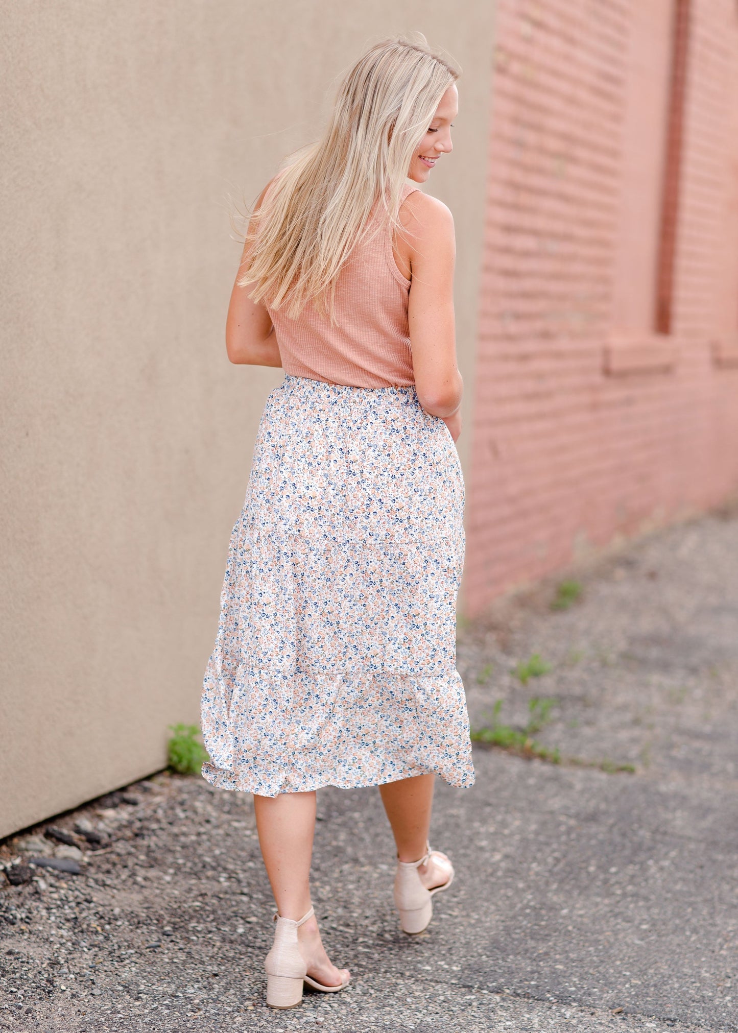 Split Neck Tank Top With Buttons Tops