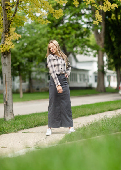 Stella Steel Long Denim Maxi Skirt Skirts Inherit