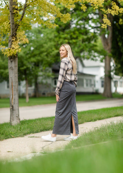 Stella Steel Long Denim Maxi Skirt Skirts Inherit