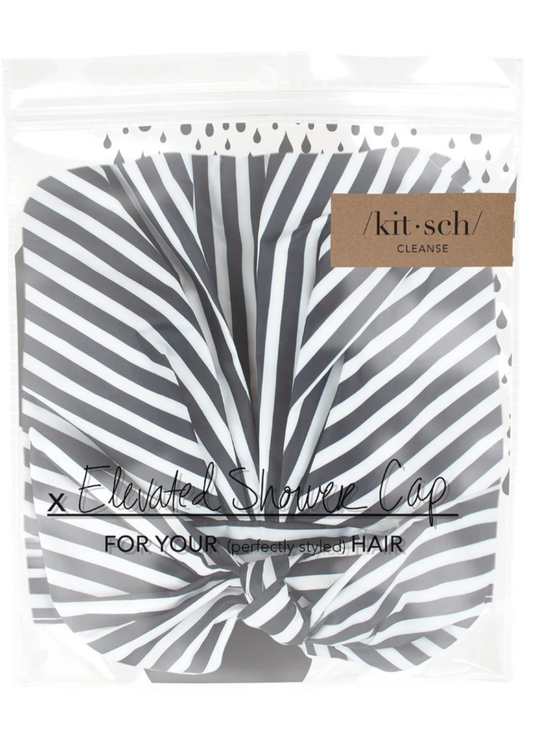 Striped Luxe Shower Cap Accessories Kitsch