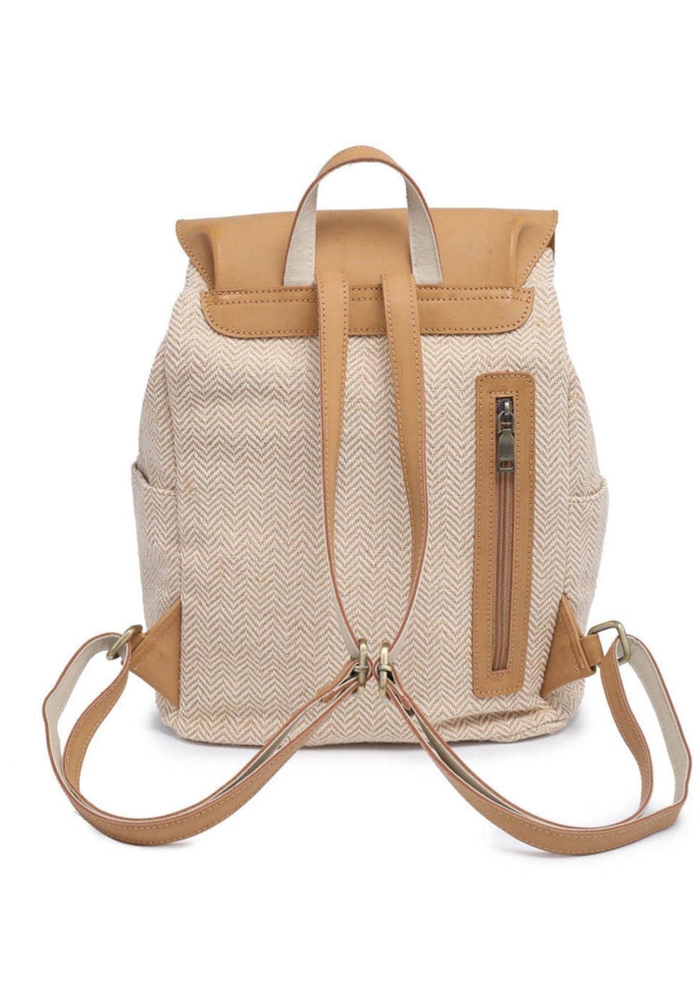 Tatum Canvas Backpack With Flap over Accessories Jen & Co.