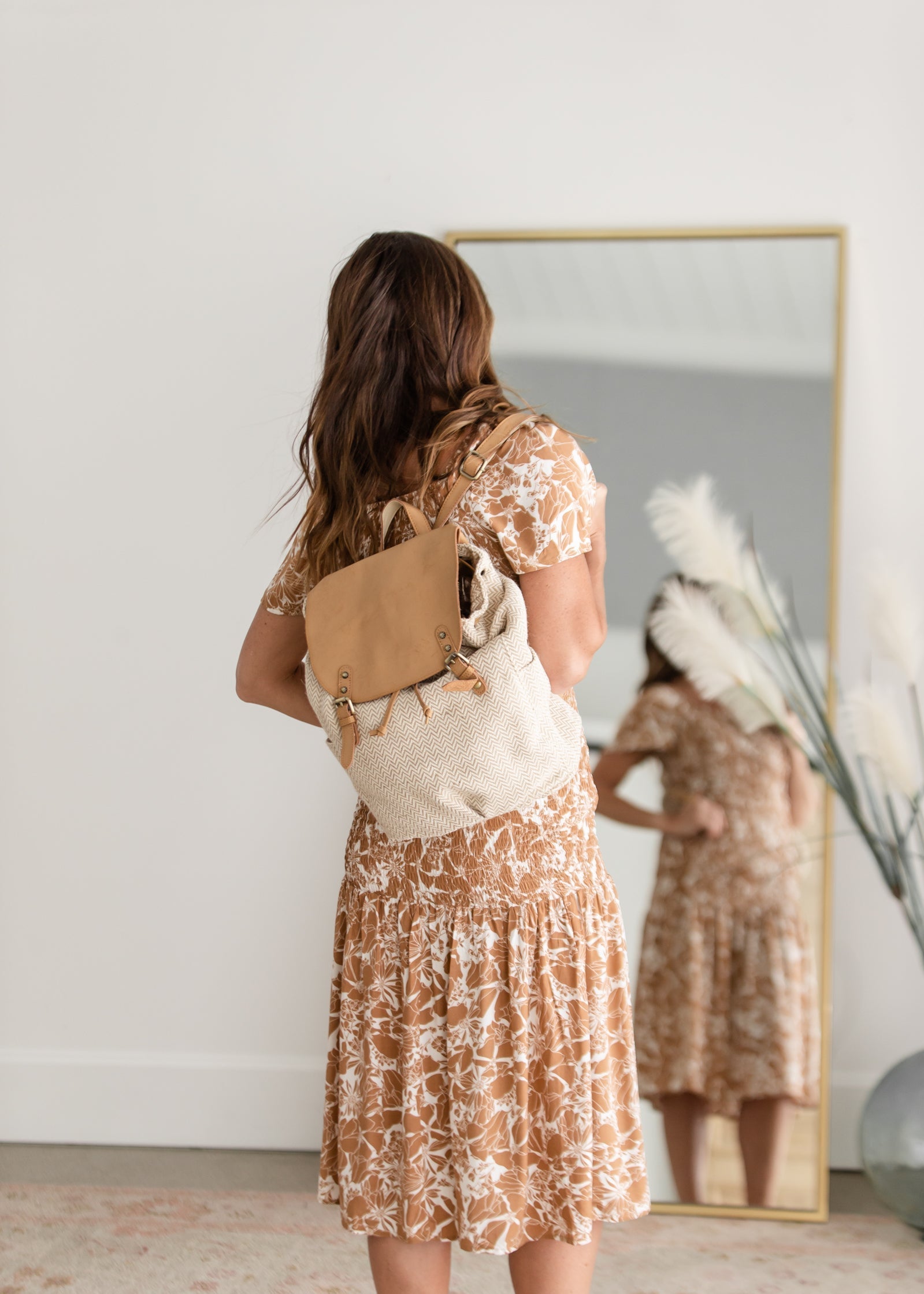 Tatum Canvas Backpack With Flap over Accessories Jen & Co.