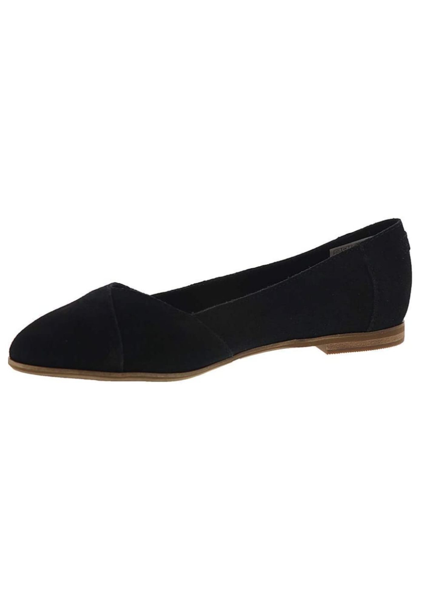 TOMS Black Suede Julie Flat Shoes Toms