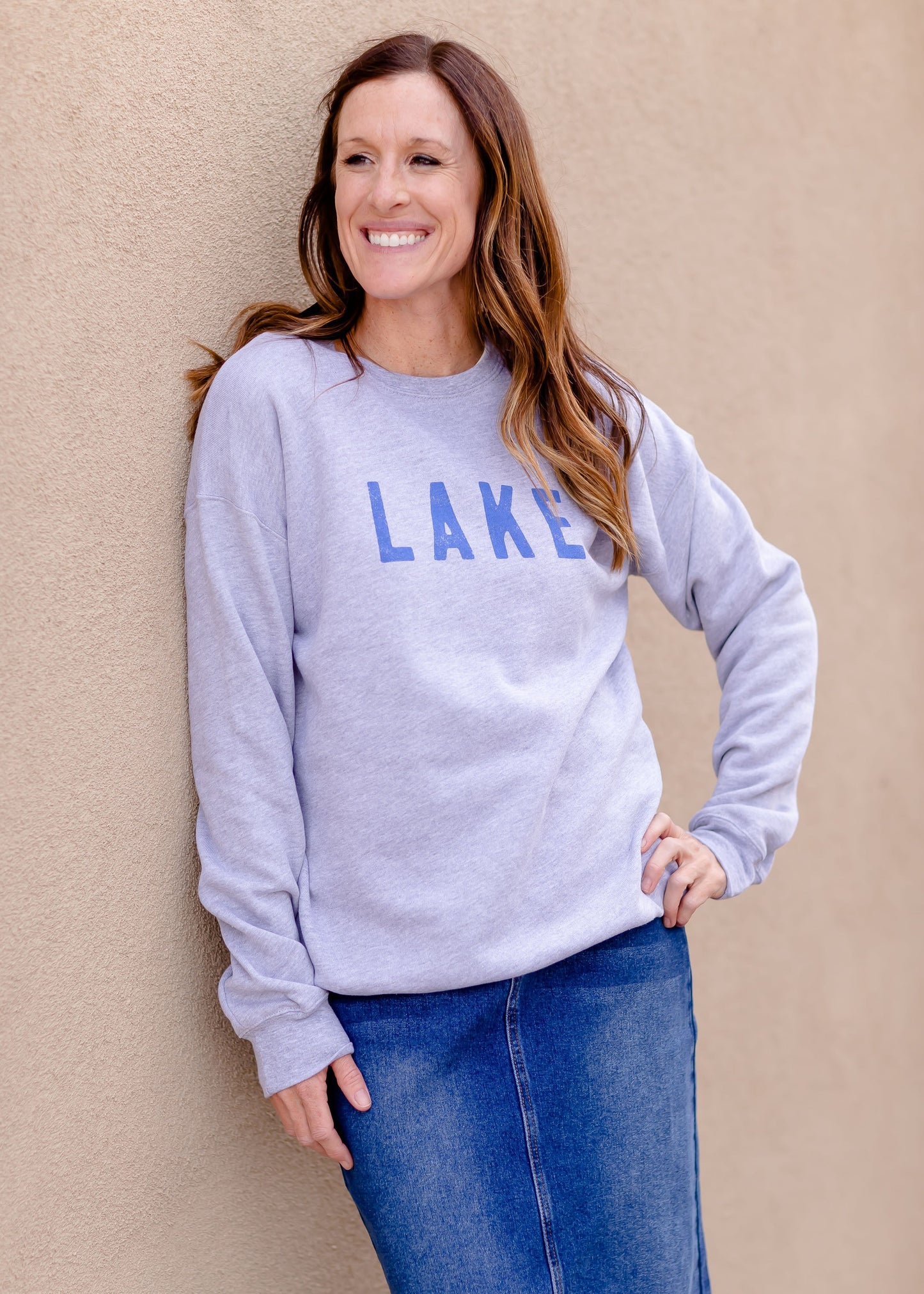 Unisex Lake Crewneck Sweatshirt Tops